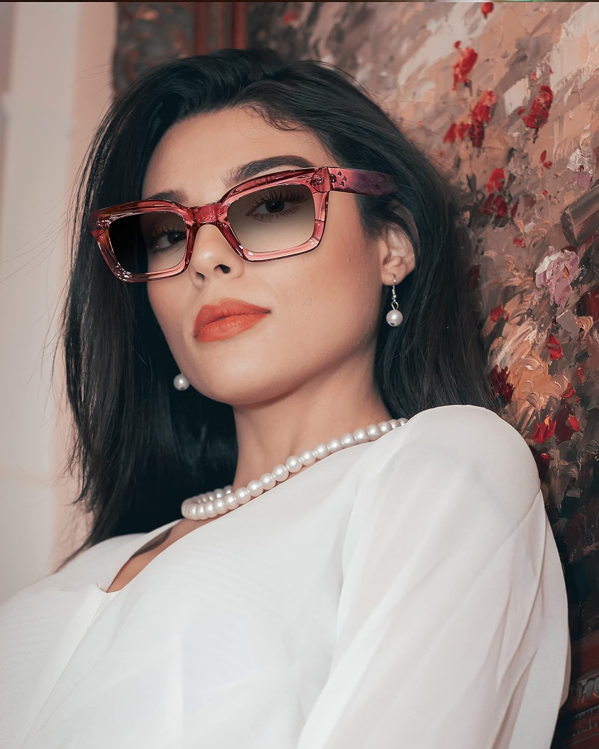 ÉÌƷͼƬ 51 | B07MNGNLNT | FEISEDY Classic Women Sunglasses Fashion Thick Square Sun Glasses B2471