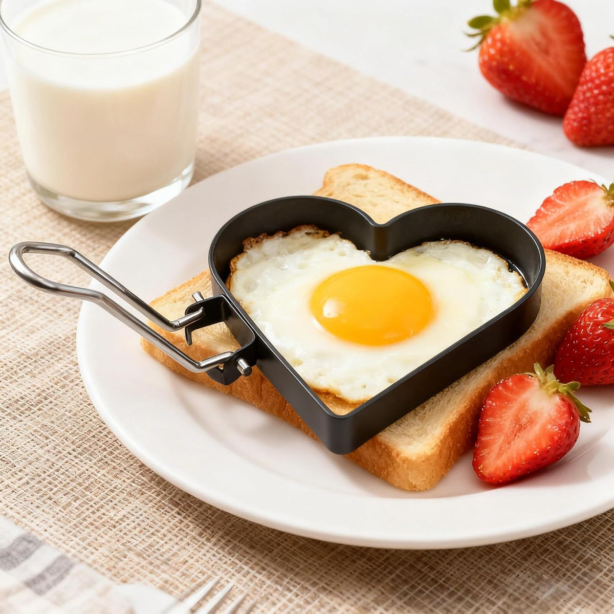 商品图片 6 | B0DY7MF9Q7 | 2PCS Nonstick Egg Rings, Round Crumpet Ring Mold Shaper for Breakfast Sandwich Burger
