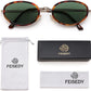 商品图片 21 | B0H2XM1HNJ | FEISEDY 90s Retro Oval Cat Eye Sunglasses UV400 Small Face B0450