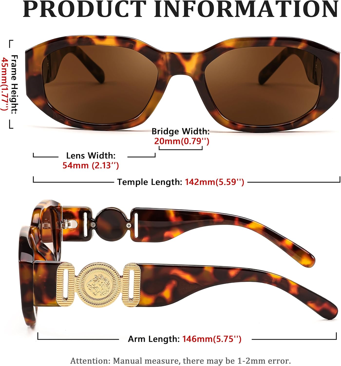 商品图片 24 | B0B5V7T75J | FEISEDY Retro Trendy Rectangle Sunglasses Women Men Narrow Shades B2322