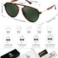 商品图片 14 | B0H1BPNZ36 | FEISEDY 70s Retro Aviator Sunglasses Polarized UV400 for Men Women B0453