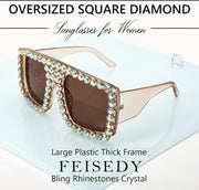 ÉÌƷͼƬ 38 | B09YHJ846J | FEISEDY Square Diamond Sunglasses for Women Retro Fashion Shiny Rhinestone Sun Glasses B2916