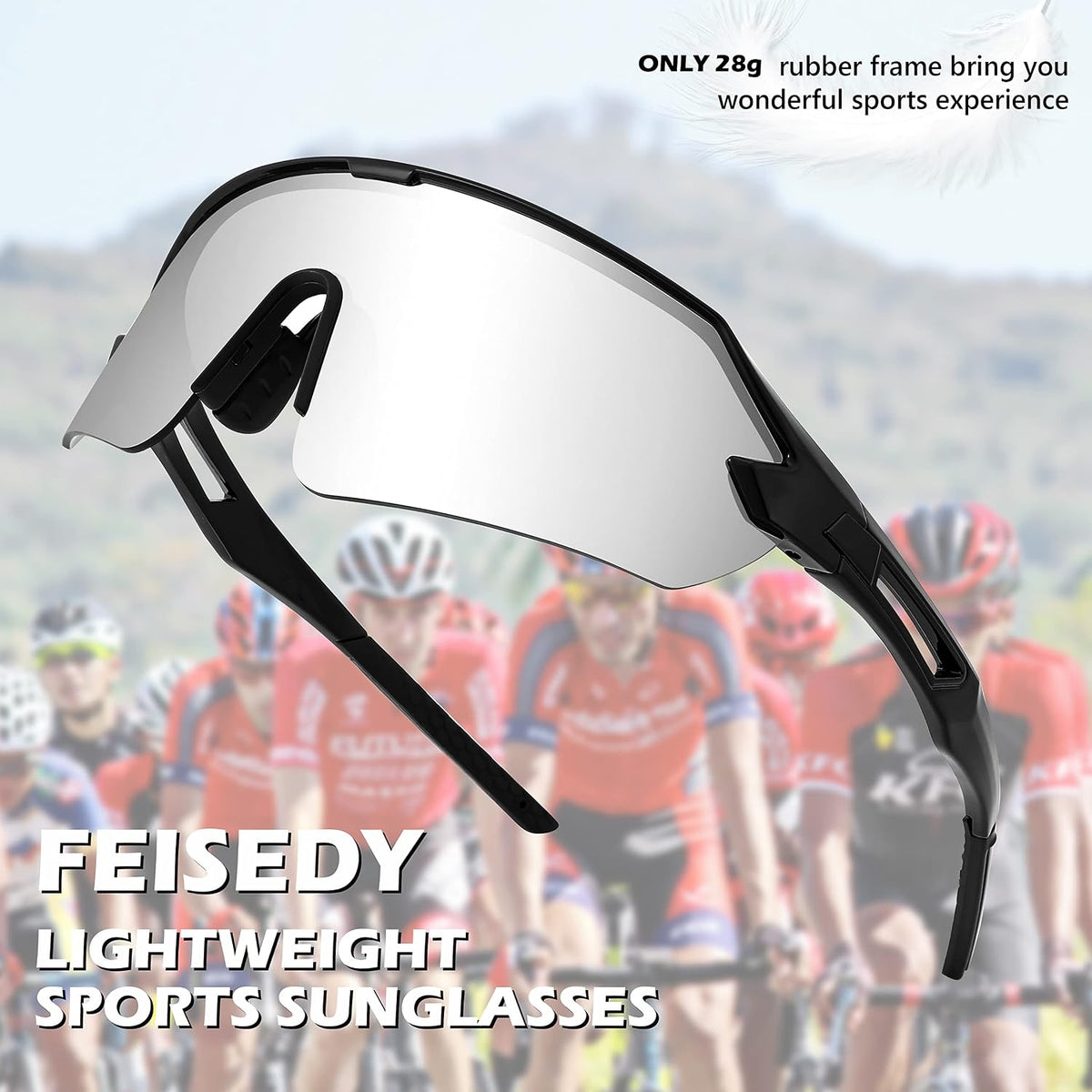 ÉÌƷͼƬ 26 | B0BQLPB8JV | FEISEDY Sports Sunglasses for Men and Women, UV400 Protection Outdoor Cycling Driving Fishing Glasses B2987