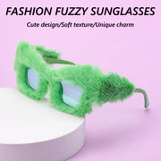 ÉÌƷͼƬ 33 | B09PN9V5N6 | FEISEDY Sunglasses Women Plush Fuzzy Soft Velvet Party Masquerade B2877
