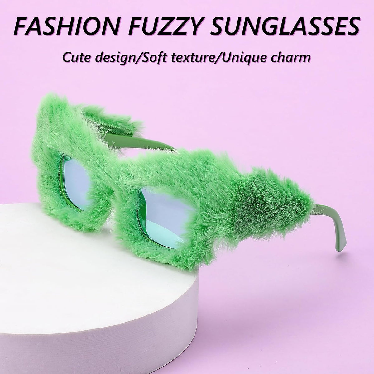 ÉÌƷͼƬ 33 | B09PN9V5N6 | FEISEDY Sunglasses Women Plush Fuzzy Soft Velvet Party Masquerade B2877