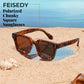 商品图片 22 | B0C9J9VMJL | FEISEDY Sunglasses Men Women Polarized, Chunky Square Thick Frame, Rectangle UV400 Shade Sun Glasses B2396