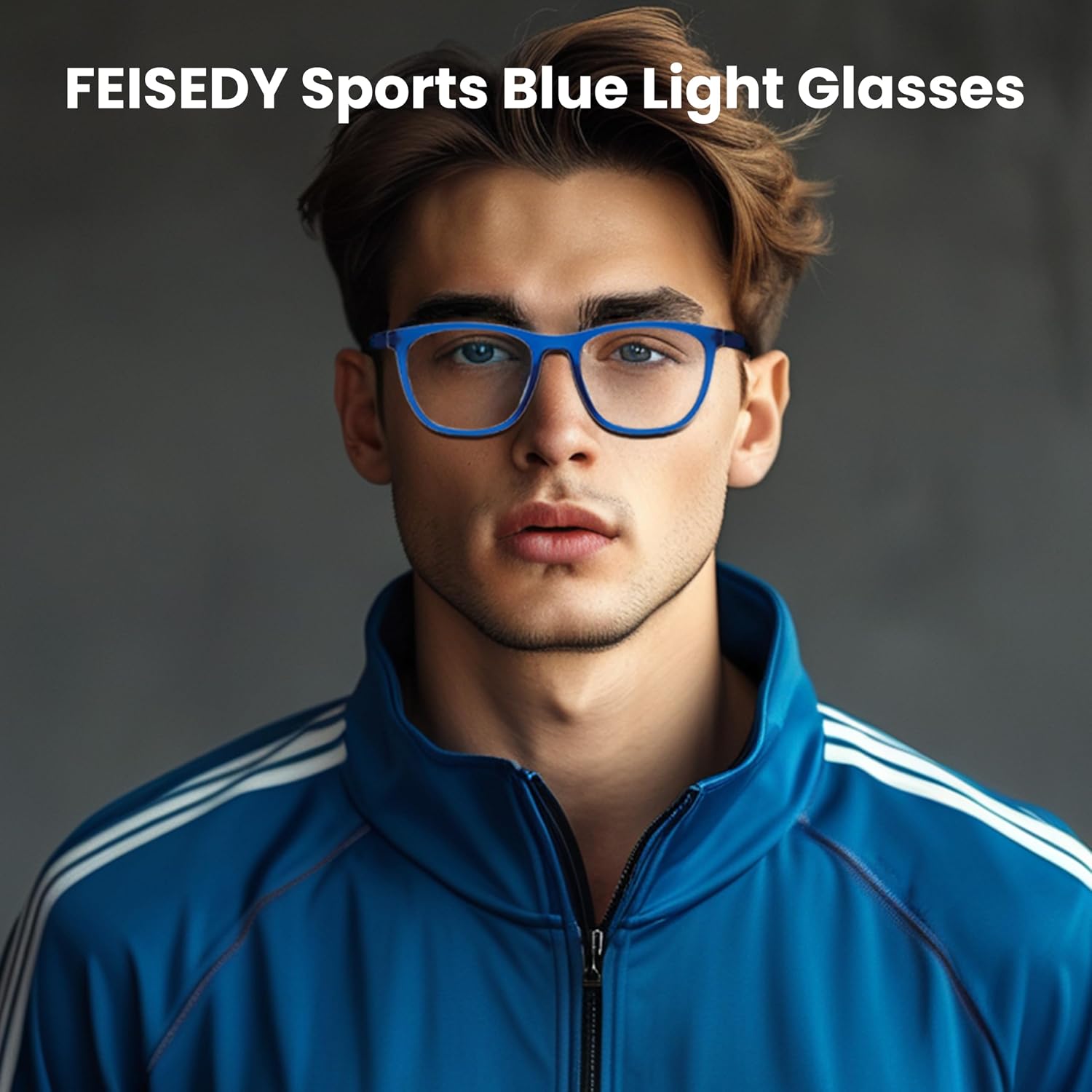 商品图片 12 | B0DGQ43JYV | FEISEDY TR90 Sports Lightweight Blue Light Glasses for Men B0232