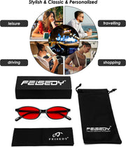ÉÌƷͼƬ 85 | B0DMN69R27 | FEISEDY Retro Oval Cat Eye Sunglasses for Women 90s Narrow Lightweight Shades Y2k Trendy Sunnies B0257