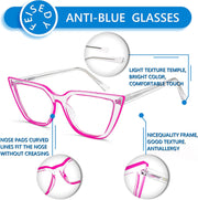 ÉÌƷͼƬ 33 | B0BHT5M418 | FEISEDY Women Cat Eye Blue Light Blocking Glasse Frame Fake Nerd Clear Square Computer Eyewear Anti Eyestrain B2353