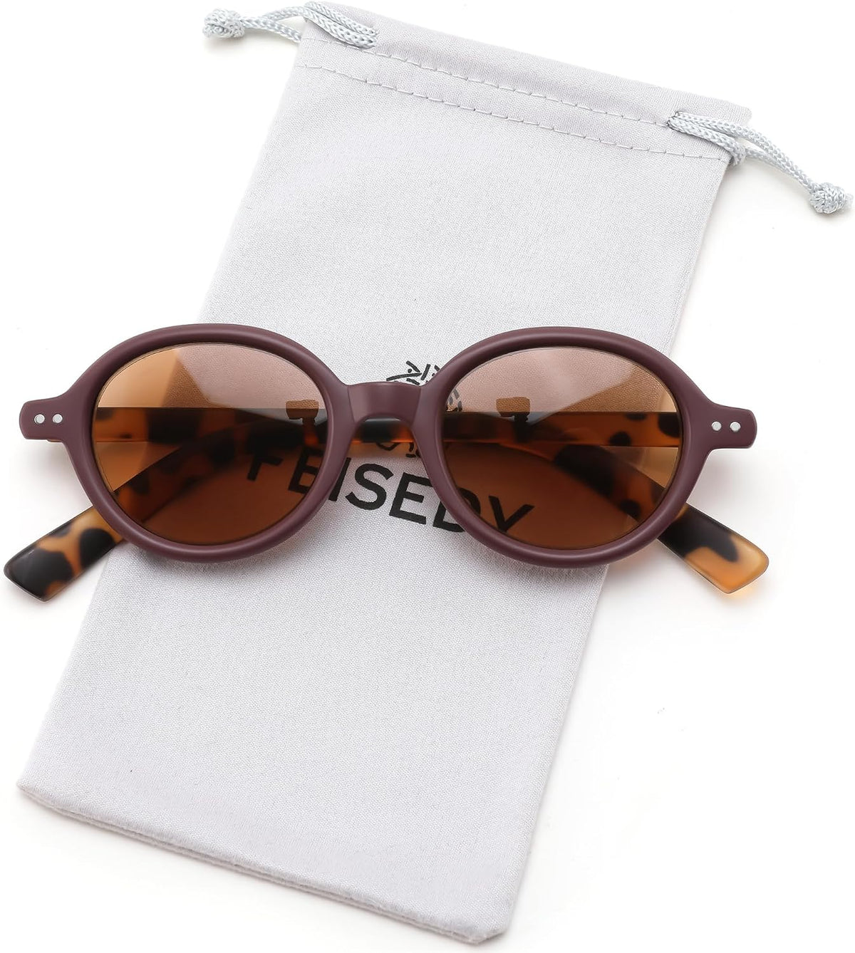 Red Frame + Tea Lens / 2.5 x | B0GYWWQ435 | FEISEDY Reading Glasses for Women Men Retro Oval Reader Sunglasses B1379