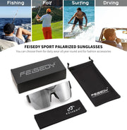 ÉÌƷͼƬ 31 | B0D4Y6RY37 | FEISEDY Sunglasses Men Women, Big Oversized Square Frame,UV400 Mirrored Sun Glasses, Cycling Driving Fishing Hiking B0064