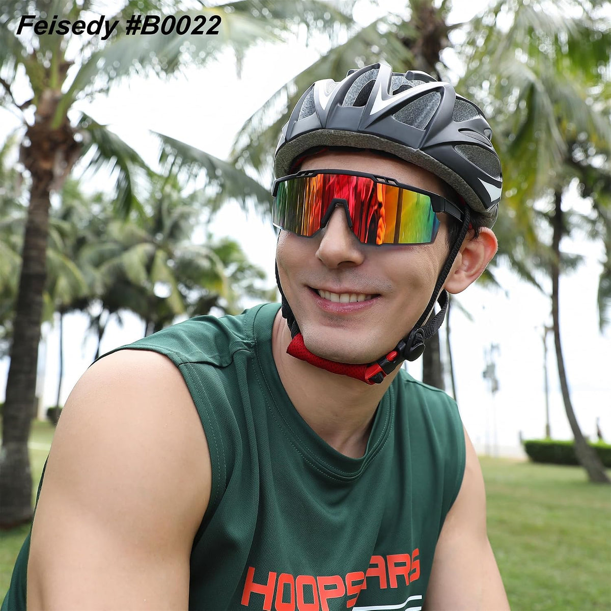 ÉÌƷͼƬ 31 | B0CBRSHNT3 | FEISEDY Sports Sunglasses for Men and Women, UV400 Protection Cycling Goggles Golf Baseball Driving Fishing B0022