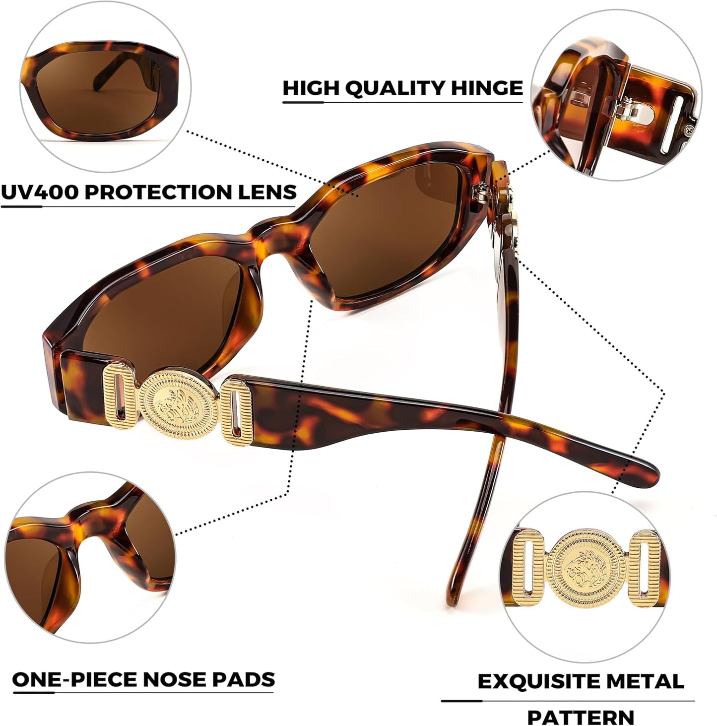 商品图片 23 | B0B5V7T75J | FEISEDY Retro Trendy Rectangle Sunglasses Women Men Narrow Shades B2322