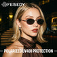 商品图片 2 | B0GX9GL5XF | FEISEDY Polarized Oval Metal Sunglasses for Women Men Classic Retro B0439