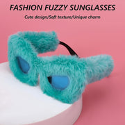 ÉÌƷͼƬ 26 | B09PN9V5N6 | FEISEDY Sunglasses Women Plush Fuzzy Soft Velvet Party Masquerade B2877