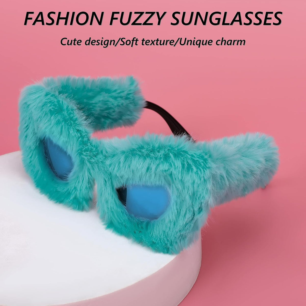 ÉÌƷͼƬ 26 | B09PN9V5N6 | FEISEDY Sunglasses Women Plush Fuzzy Soft Velvet Party Masquerade B2877