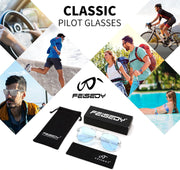 ÉÌƷͼƬ 60 | B0CB543WBD | FEISEDY Vintage Retro 70s Plastic Aviator Sunglasses Women Men Classic Large Squared Frame B2751
