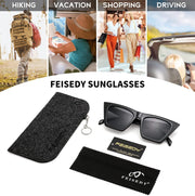 ÉÌƷͼƬ 5 | B0C5378735 | FEISEDY Vintage Square Cat Eye Sunglasses Women Trendy Cateye Sunglasses B2473