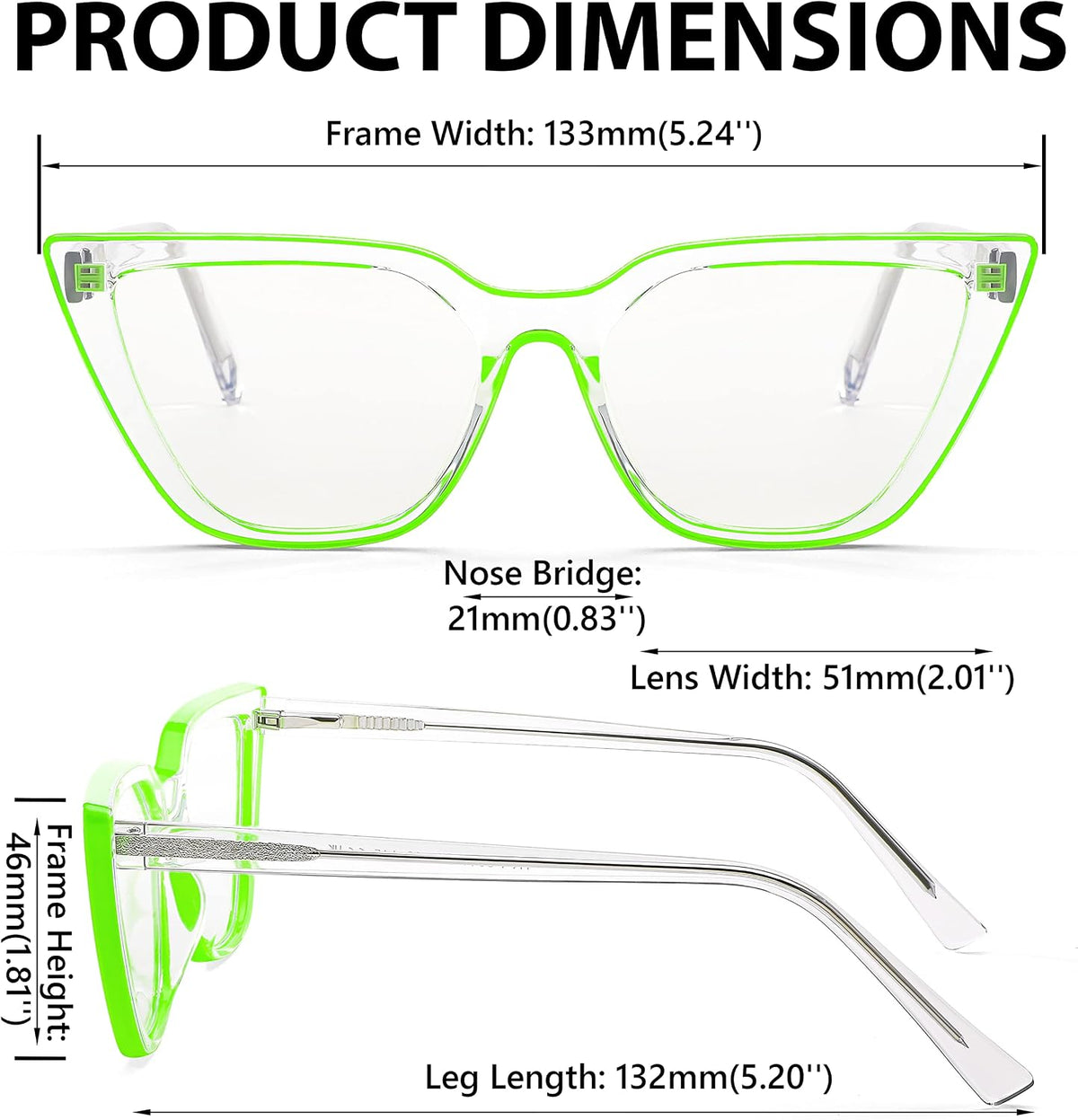 ÉÌƷͼƬ 29 | B0BHT5M418 | FEISEDY Women Cat Eye Blue Light Blocking Glasse Frame Fake Nerd Clear Square Computer Eyewear Anti Eyestrain B2353