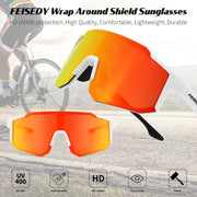ÉÌƷͼƬ 42 | B0FMRGGCL4 | FEISEDY Polarized Sports Sunglasses for Men Women Youth - Baseball, Running, Cycling UV400 Protection 4 Lenses B0279