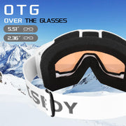 商品图片 66 | B0GHRB6WCQ | FEISEDY Ski Goggles, OTG Snow Sport Goggles for Adult Youth, Anti-Fog UV400 Protection Bendable Dual-Lenses B2961