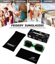ÉÌƷͼƬ 19 | B0CNPQGQRW | FEISEDY Retro Rectangle Sunglasses for Women Men Classic Square Rhinestone Frame Sun Glasses Polygon Designer UV400 B0047