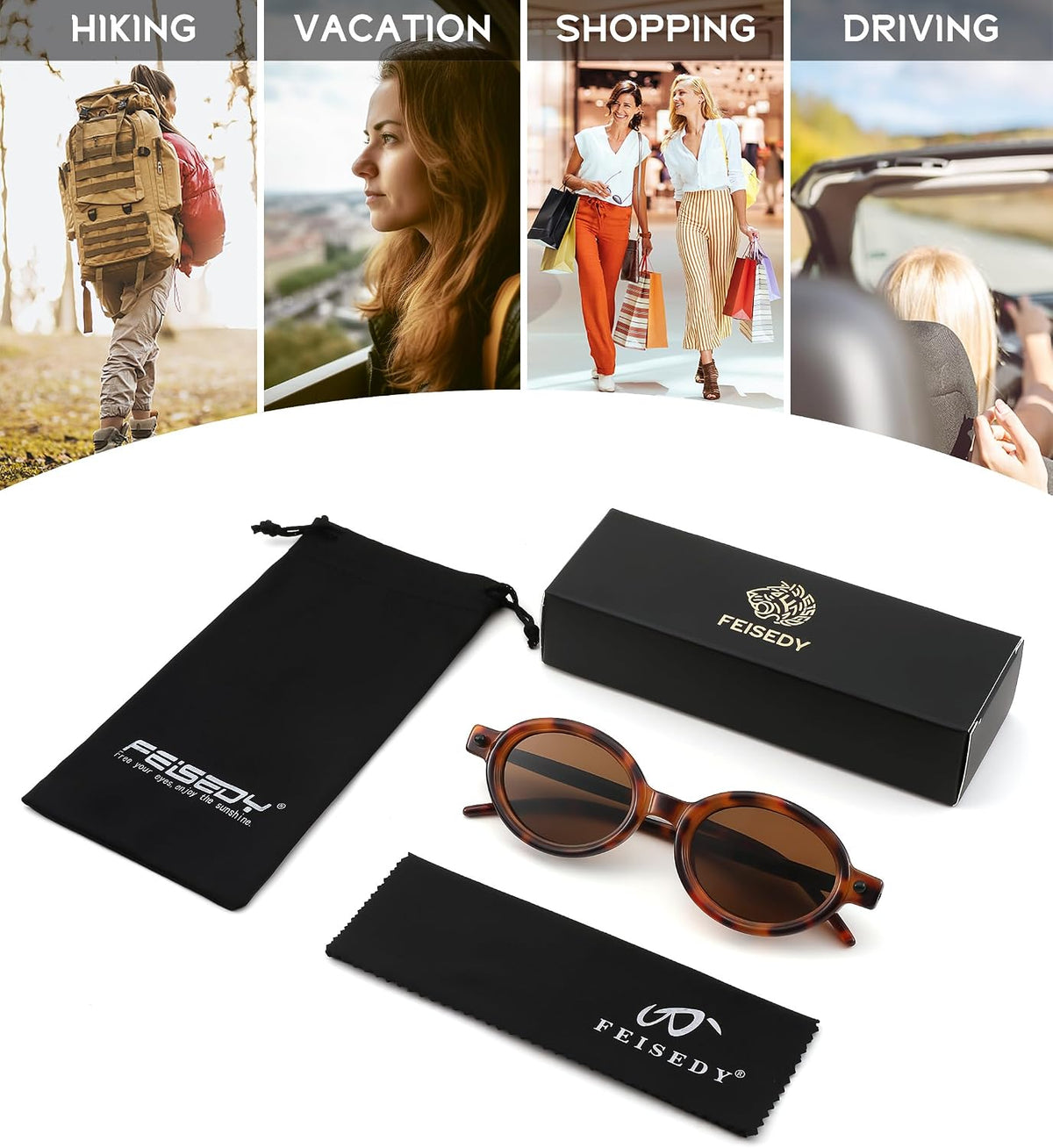 ÉÌƷͼƬ 112 | B0DTHVTKB5 | FEISEDY Retro Oval Sunglasses for Women 90s Narrow Round Lightweight Shades Y2k Trendy Sunnies B1171