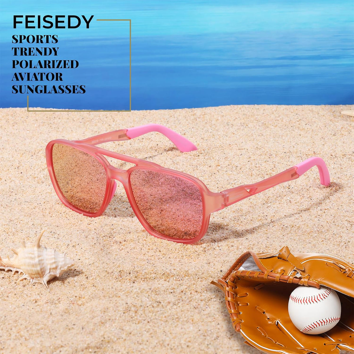 ÉÌƷͼƬ 28 | B0DSVK9L2R | FEISEDY Retro Aviator Polarized Sunglasses Women Men Outdoors B0260