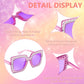 商品图片 11 | B0CFHLB4YT | FEISEDY Kids Sunglasses for Girls Oversized Square Sparkling Party Sun Glasses Lightweight Fashion Shades B0053