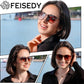 商品图片 36 | B0DGCPG41T | FEISEDY Sunglasses for Women Men Retro Round Cateye Designer Cute Mirrored UV Protection Lens B0210