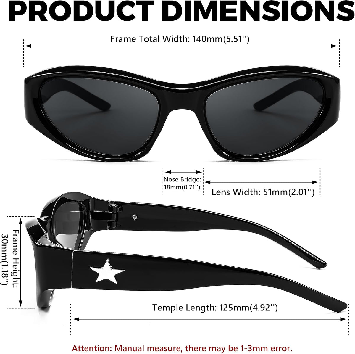 ÉÌƷͼƬ 7 | B0CBTG9FHB | FEISEDY Y2K Wrap Around Fashion Sunglasses for Women Men Trendy Futuristic 2000s Accessories Oval Sunglasses B1088