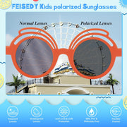 ÉÌƷͼƬ 37 | B0CQBTQZFP | FEISEDY Baby Polarized Round Sunglasses Flexible Rubber Shades with Strap for Infant Toddler Newborn Age 0-24 Months B0060