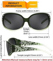 ÉÌƷͼƬ 12 | B0FZSZXXXY | FEISEDY Women's Polarized Sunglasses Wrap Around Rhinestone Design Fashion Sunnies UV400 Protection B1091