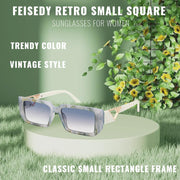 ÉÌƷͼƬ 17 | B0BP7NZR55 | FEISEDY Small Fashion Square Sunglasses for Women Men 90s Vintage Rectangle Sunglasses B2972
