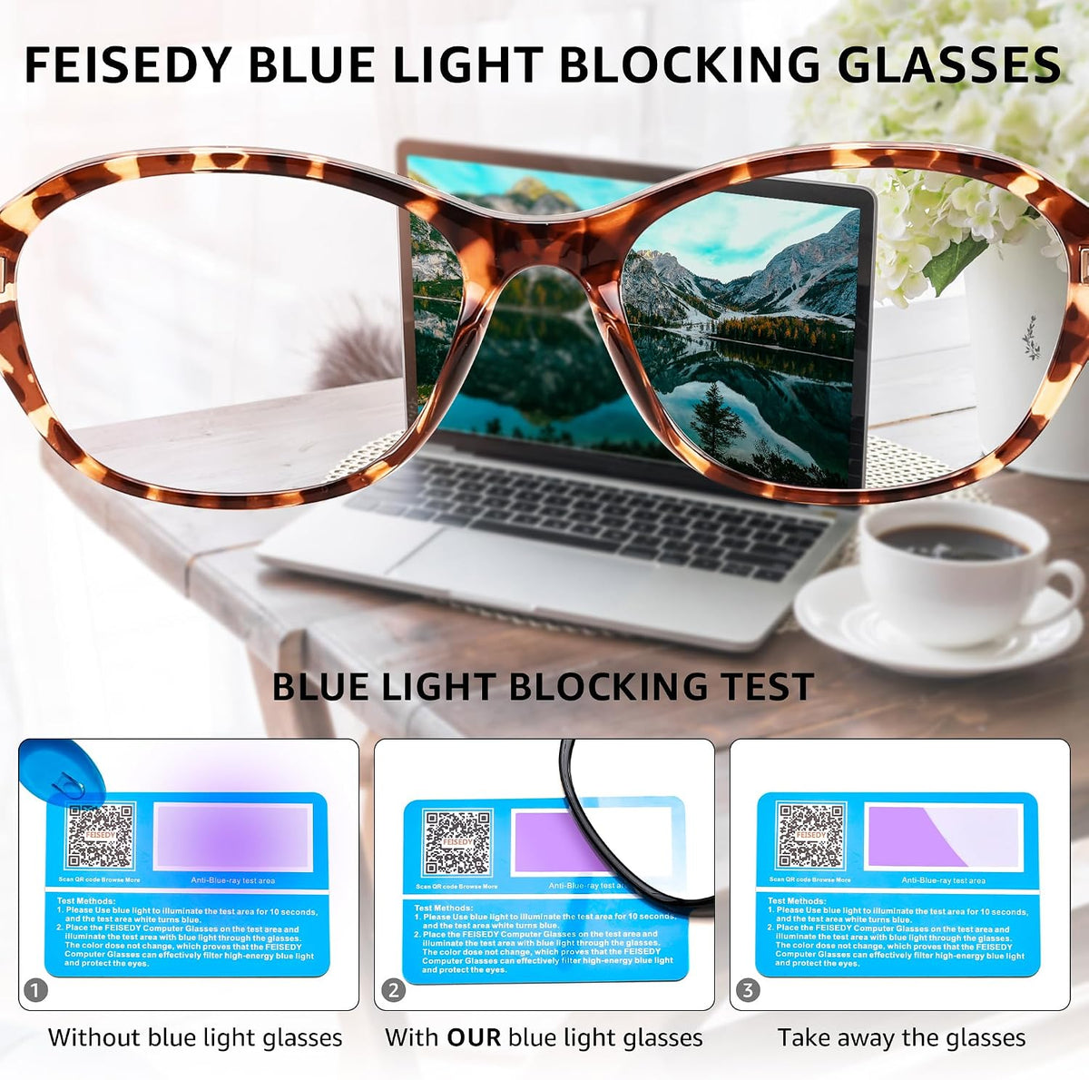 ÉÌƷͼƬ 5 | B0DXK32V6F | FEISEDY Fashion Rectangular Blue Light Glasses for Women Retro Small Frames Vintage Trendy 90s Square Eyeglasses B0255