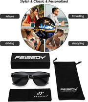ÉÌƷͼƬ 24 | B0D8JDCTKS | FEISEDY Square Sunglasses for Women Men Unisex Curved Style Shades Designer Sun Glasses B0214