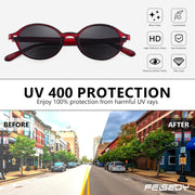 ÉÌƷͼƬ 12 | B0DTHVTKB5 | FEISEDY Retro Oval Sunglasses for Women 90s Narrow Round Lightweight Shades Y2k Trendy Sunnies B1171