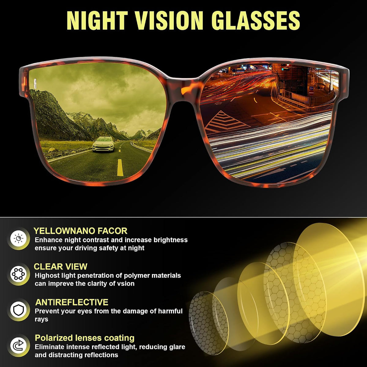ÉÌƷͼƬ 18 | B0DS5D4WB4 | FEISEDY Sunglasses That Fit Over Glasses for Women Men UV400 B0269
