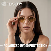 ÉÌƷͼƬ 21 | B0GX9GL5XF | FEISEDY Polarized Oval Metal Sunglasses for Women Men Classic Retro B0439