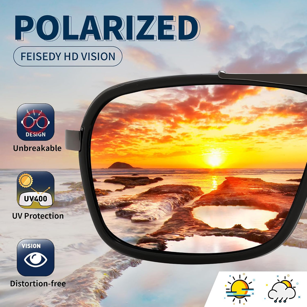 ÉÌƷͼƬ 11 | B0FDKZNCG9 | FEISEDY Retro Aviator Polarized Sunglasses For Women Men 70s Trendy B0292