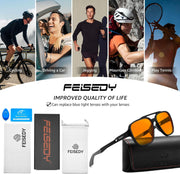ÉÌƷͼƬ 38 | B0FQ5DRDJG | FEISEDY Orange Blue Light Blocking Glasses for Woman Men Amber Lenses Computer Gaming Glasses for Better Sleep
