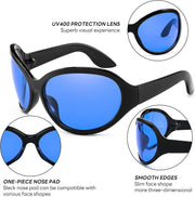 ÉÌƷͼƬ 3 | B0BYX6JXMW | FEISEDY Bug Eye Y2K Oversized Sunglasses Women Men Oval Frame B2391