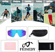 ÉÌƷͼƬ 7 | B0CTQ1VCY3 | FEISEDY Polarized Sports Sunglasses for Men Women, Baseball Cycling Fishing Sunglasses UV400 Protection B0134