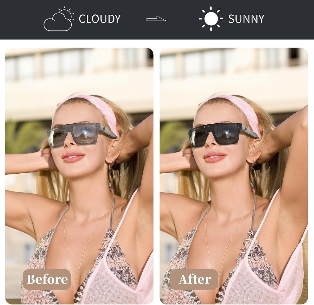 ÉÌƷͼƬ 26 | B0BZ4J86KV | FEISEDY Polarized Sunglasses for Men, Z87 Oversized Square Flat Top B2990