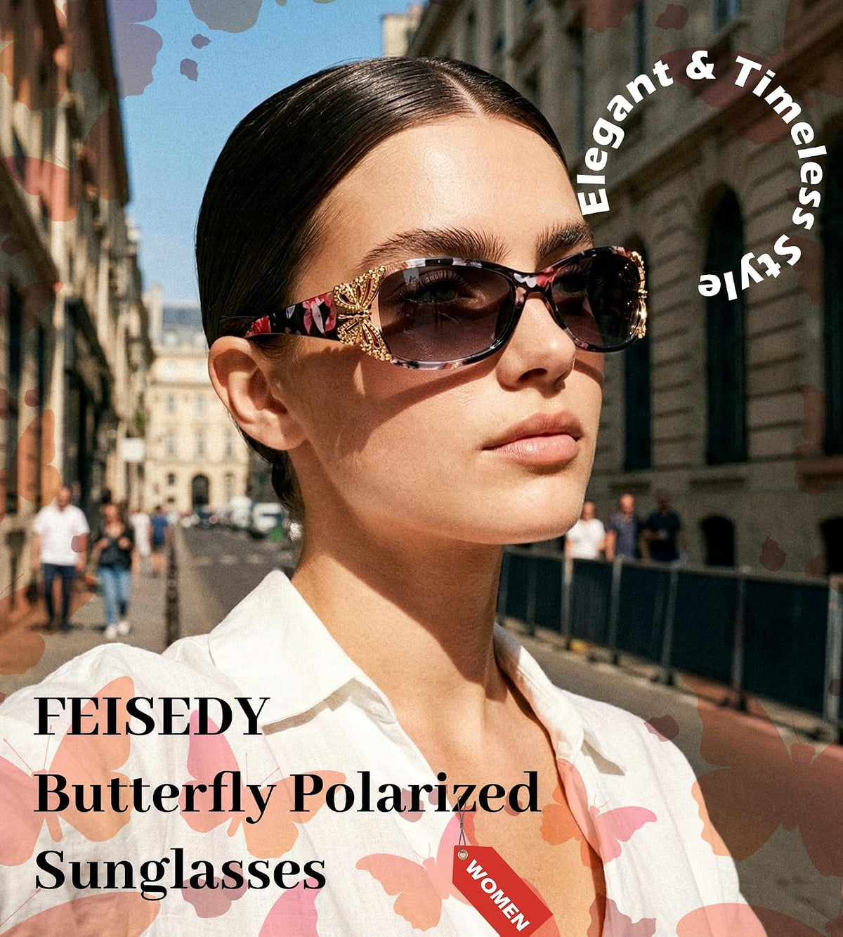 ÉÌƷͼƬ 53 | B0CNRQ7WVZ | FEISEDY Y2K Women Polarized Sunglasses Butterfly Wrap Around UV400 Shades