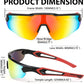 商品图片 5 | B0B2WDLNDM | FEISEDY Sports Sunglasses, with 5 Lenses for Men Women, TR90 Lightweight, Baseball Cycling Motorcycle Running Golf B2940