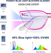 ÉÌƷͼƬ 34 | B0BHT5M418 | FEISEDY Women Cat Eye Blue Light Blocking Glasse Frame Fake Nerd Clear Square Computer Eyewear Anti Eyestrain B2353