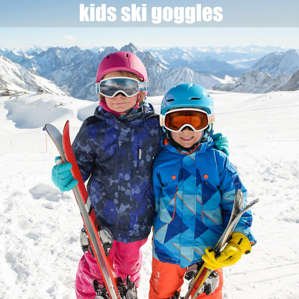 商品图片 5 | B0CHF64BPK | FEISEDY Kids Ski Goggles,Snowboard Goggles for Boys Girl Youth,OTG Anti Fog UV Protection Snow Goggles B0019