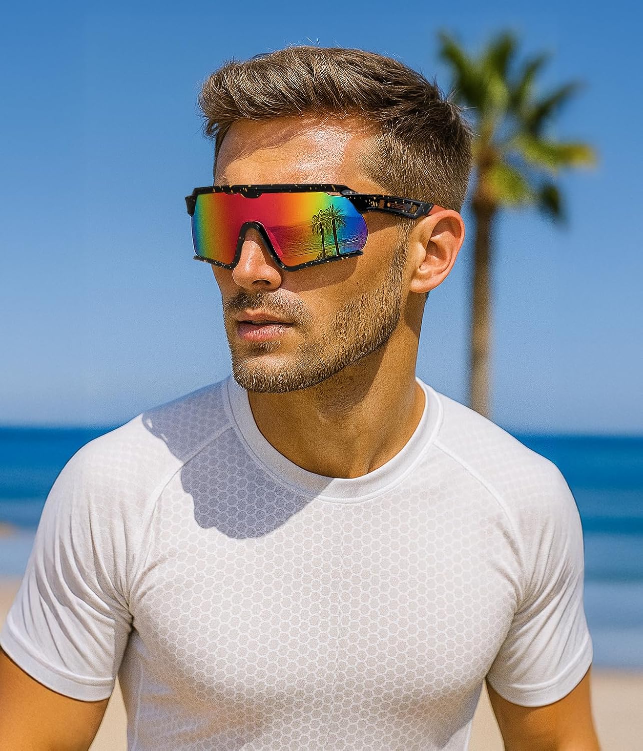 商品图片 31 | B0FL29WPXL | FEISEDY Sports Sunglasses for Men Women Youth Baseball Cycling Running Softball Biking Glasses B0305