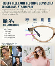 ÉÌƷͼƬ 22 | B0GV3QRRGW | FEISEDY Oval Cat Eye Blue Light Blocking Glasses for Women Clear Lens B0395